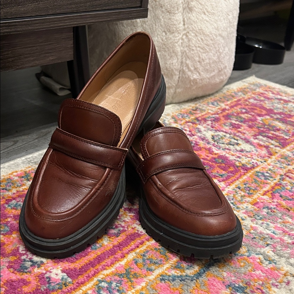 Madewell Burgundy Leather Loafers